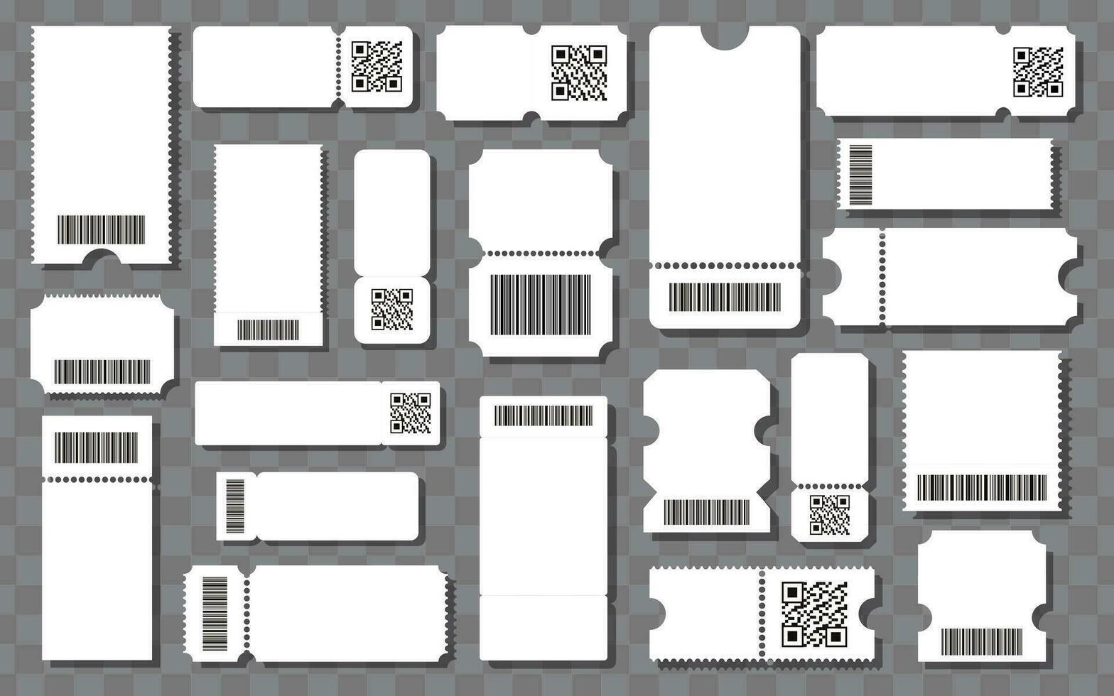 Gutscheine, Eintrittskarten. einstellen leer Gutscheine, Tickets Vorlage. vektor