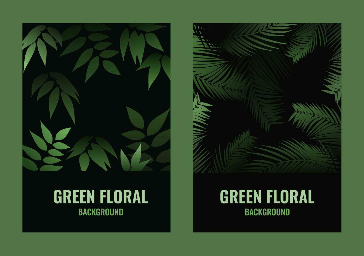 grön blommig design för din baner, kort, omslag, bakgrund, flygblad, broschyr mall och Mer vektor
