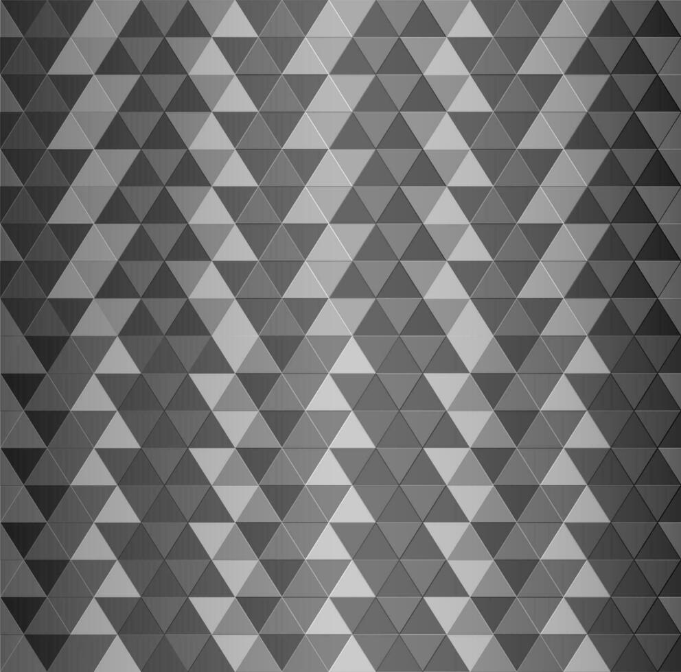 Vektor abstrakt geometrisch Illustration im das bilden von ein Mosaik von Dreiecke auf ein grau Hintergrund