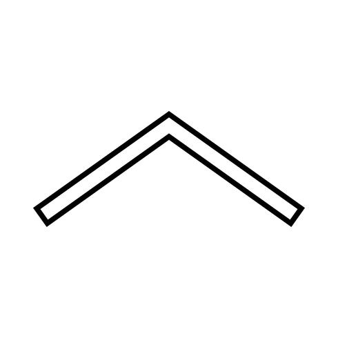 Pfeillinie schwarzes Symbol vektor