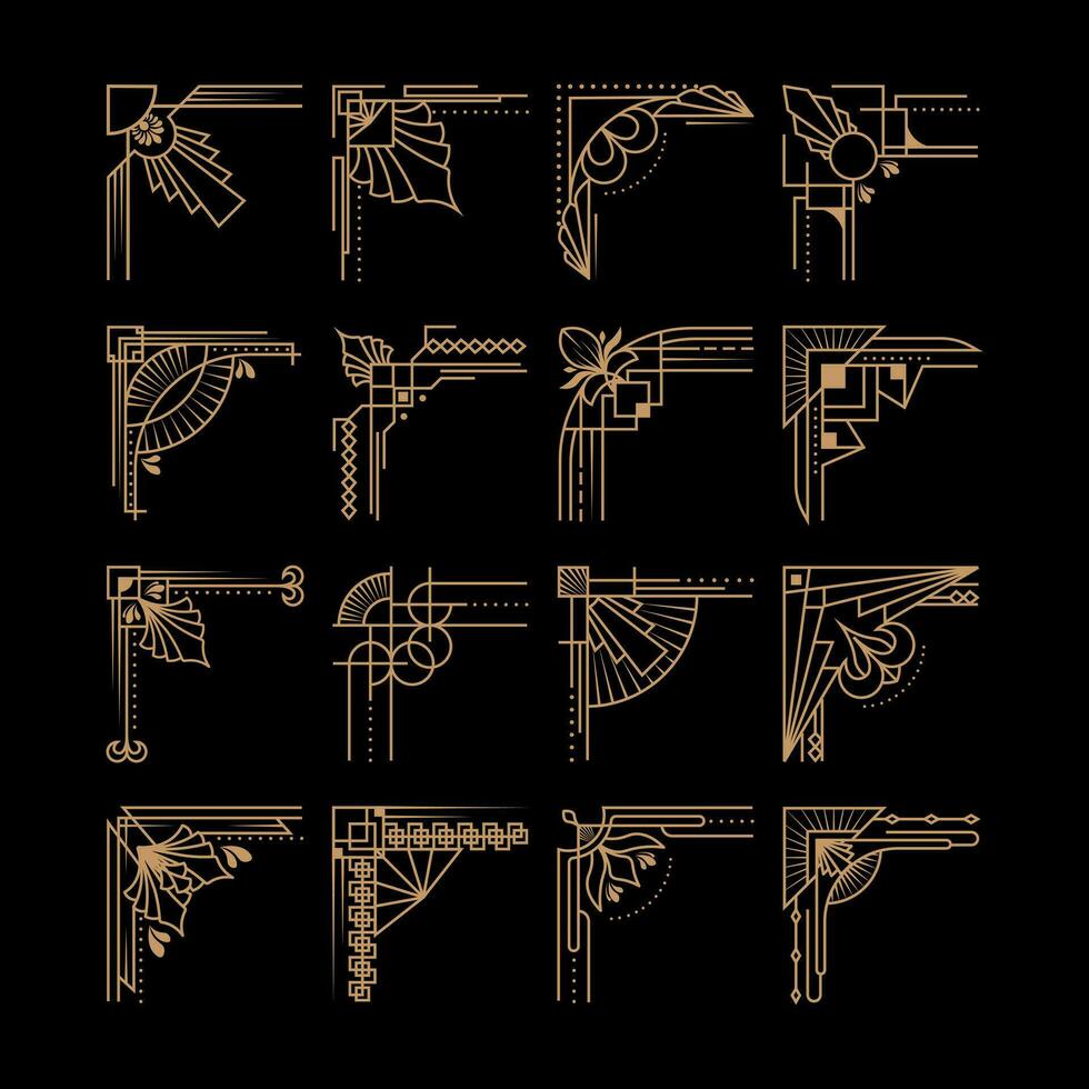 konst deco sida gräns ram illustration vektor