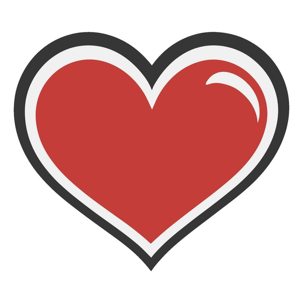 hjärta ikon form kärlek symbol vektor