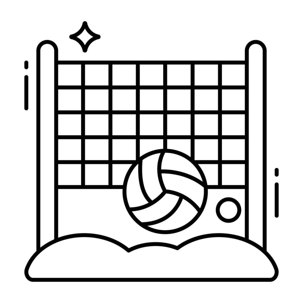premium nedladdningsikon för volleybollspel vektor