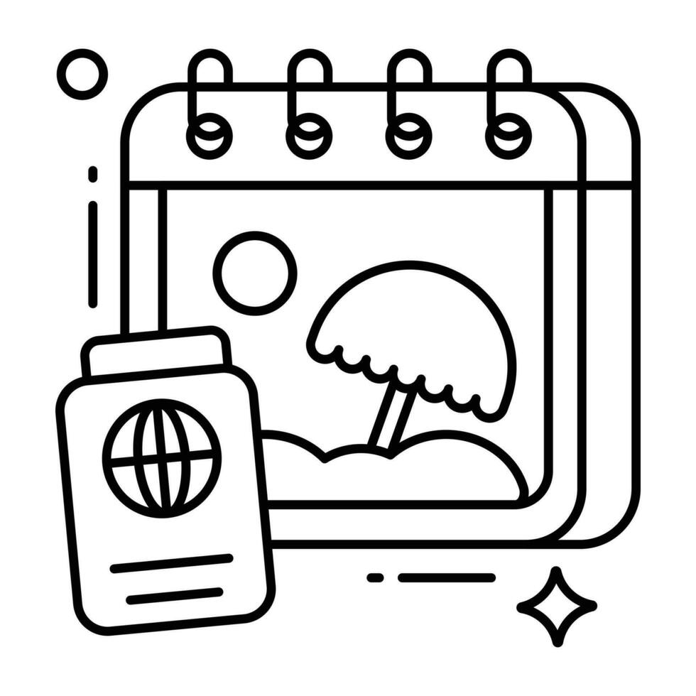 ett ikon design av semester schema vektor