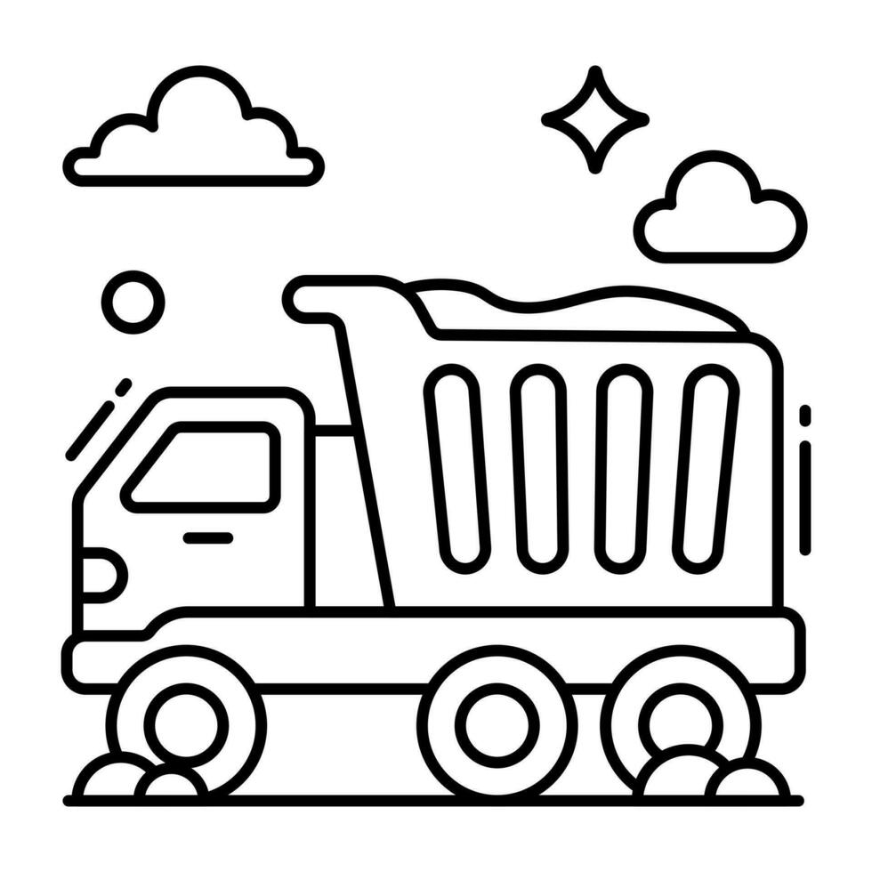 modern Design Symbol von Dump LKW vektor