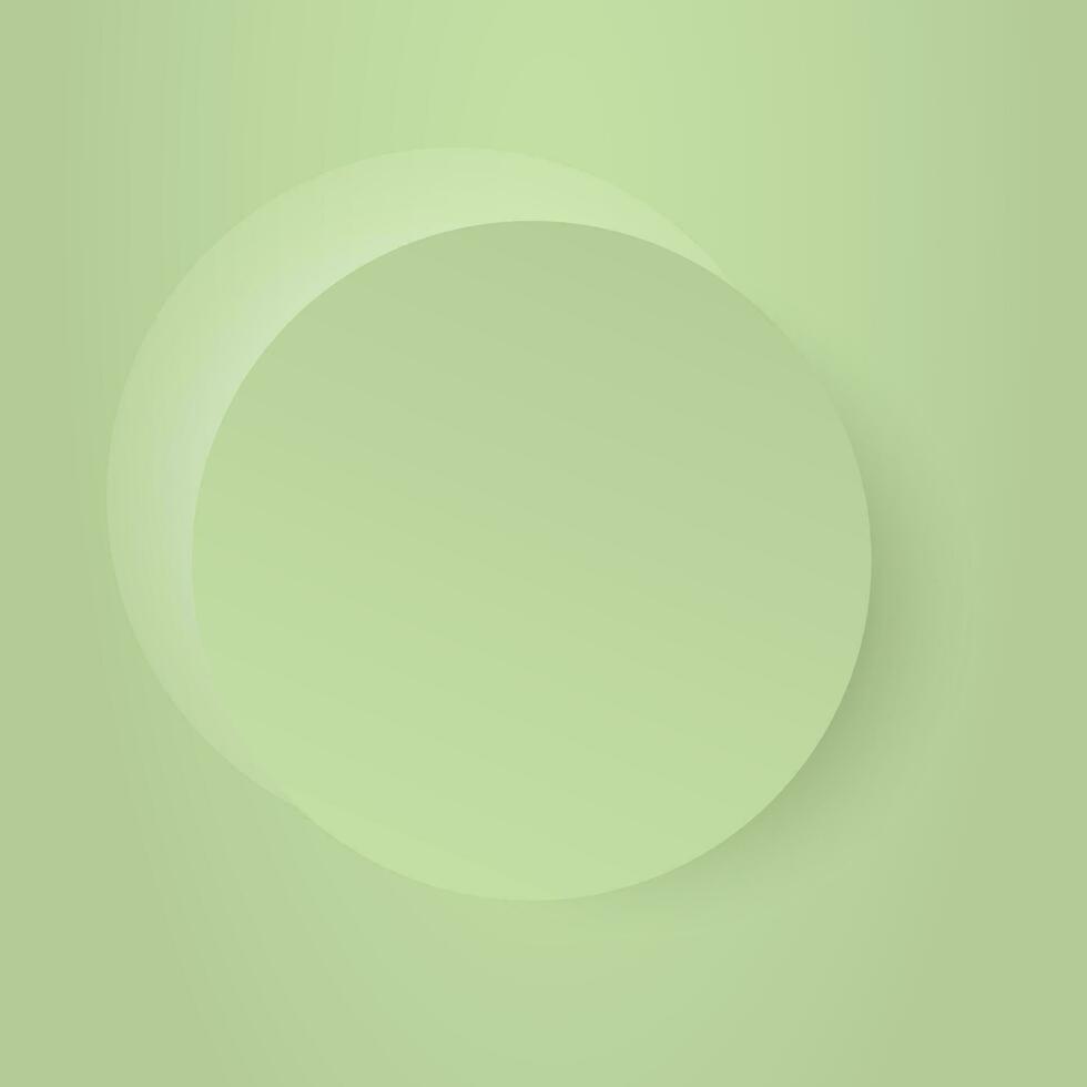 abstrakt cirkel bakgrund för kosmetisk produkt. samling av oro geometrisk knapp, elegant grön bakgrund med kopia Plats, vektor illustration