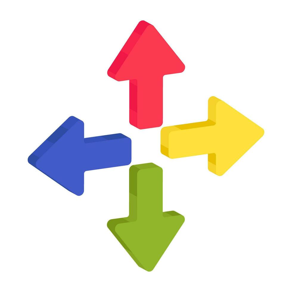 moderne Designikone von Richtungspfeilen vektor