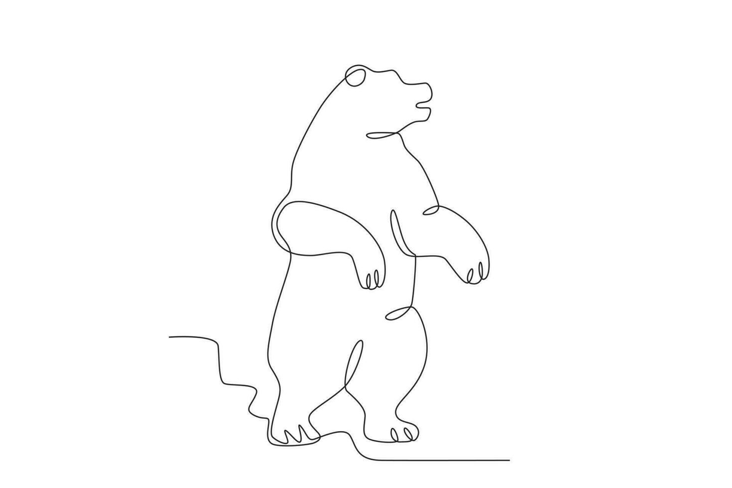 ein Bär steht auf es ist Hinter Beine vektor