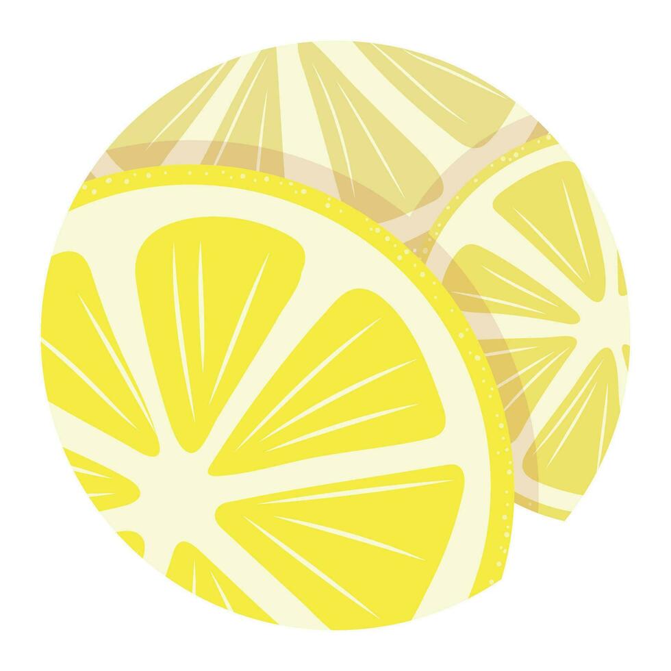 runda gul citron- platt ikon för design av social nät och webbplatser. enkel vektor ClipArt