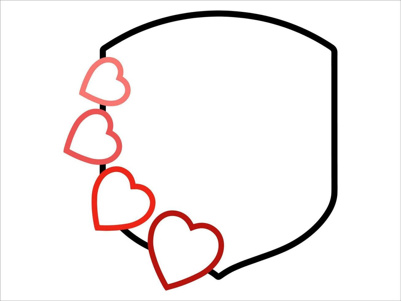 Valentinsgrüße Tag Rahmen Herz Hintergrund vektor