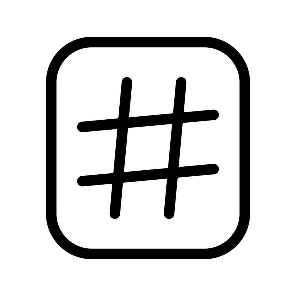 Hashtag Symbol Vektor Symbol Design Illustration