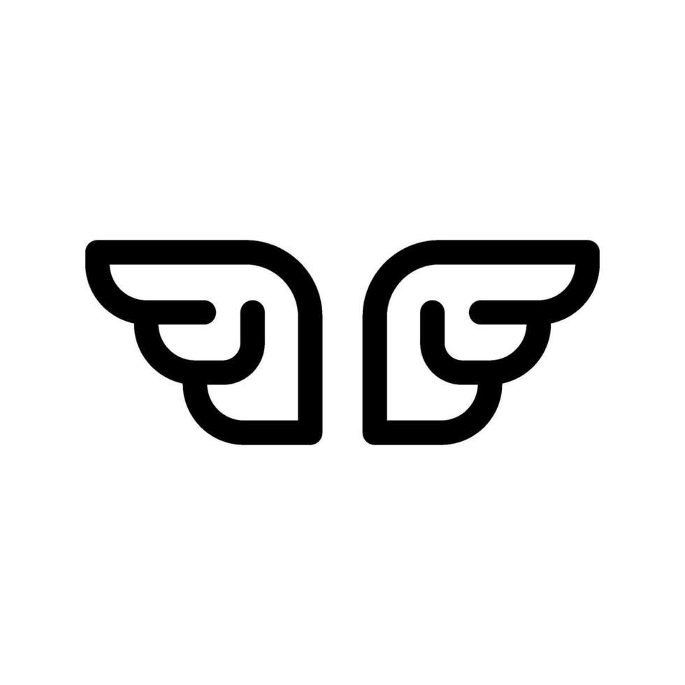 Flügel Symbol Vektor Symbol Design Illustration
