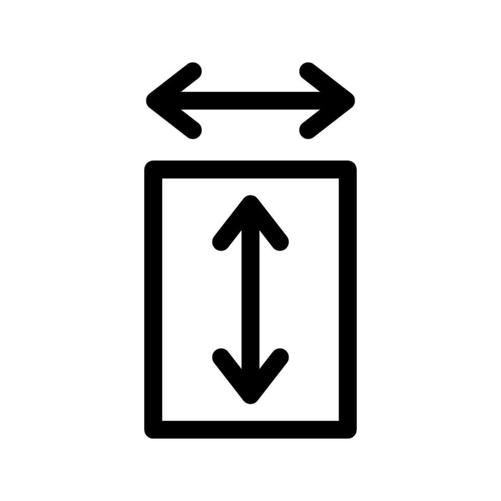 storlek ikon vektor symbol design illustration
