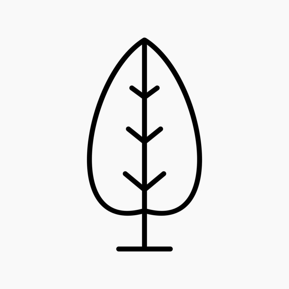 einfach und minimalistisch Baum Illustration vektor