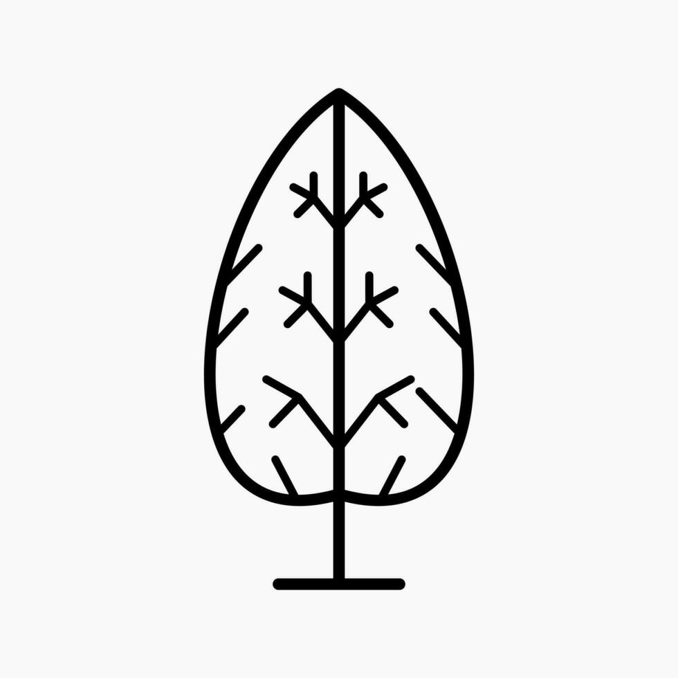 einfach und minimalistisch Baum Illustration vektor