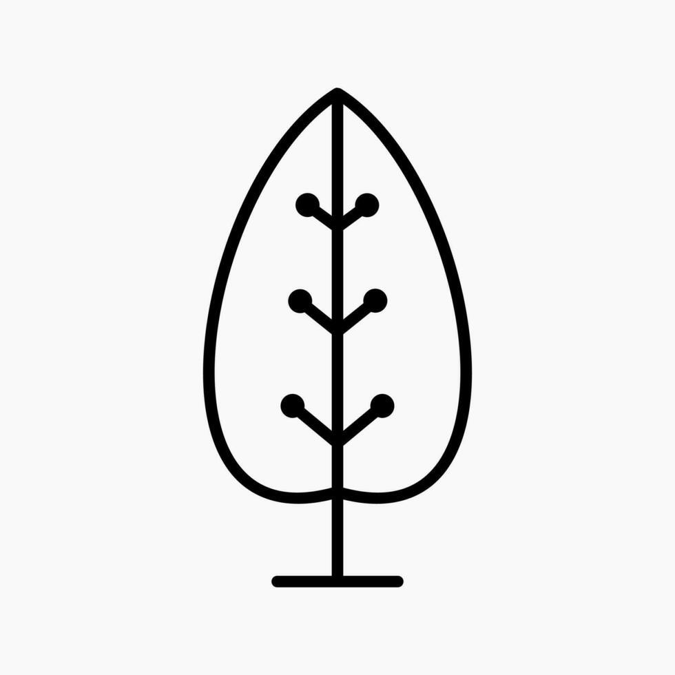 einfach und minimalistisch Baum Illustration vektor