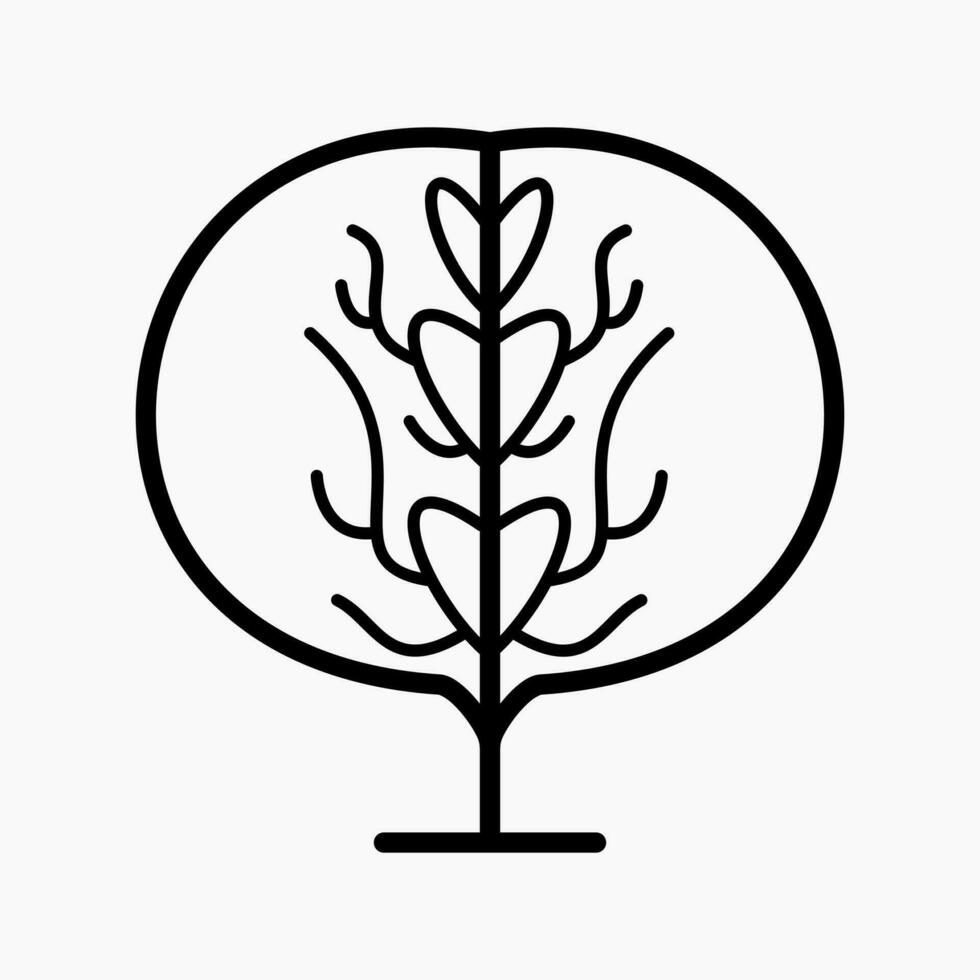einfach und minimalistisch Baum Illustration vektor
