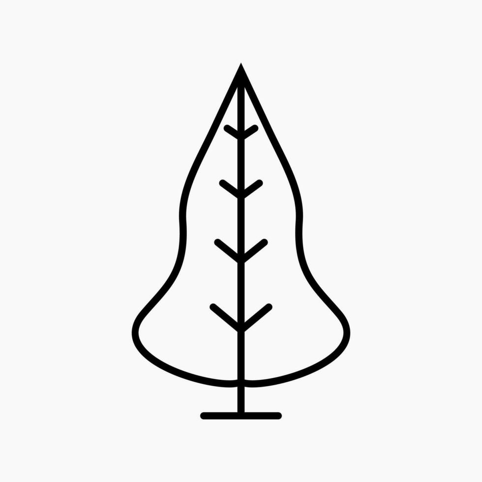 einfach und minimalistisch Baum Illustration vektor