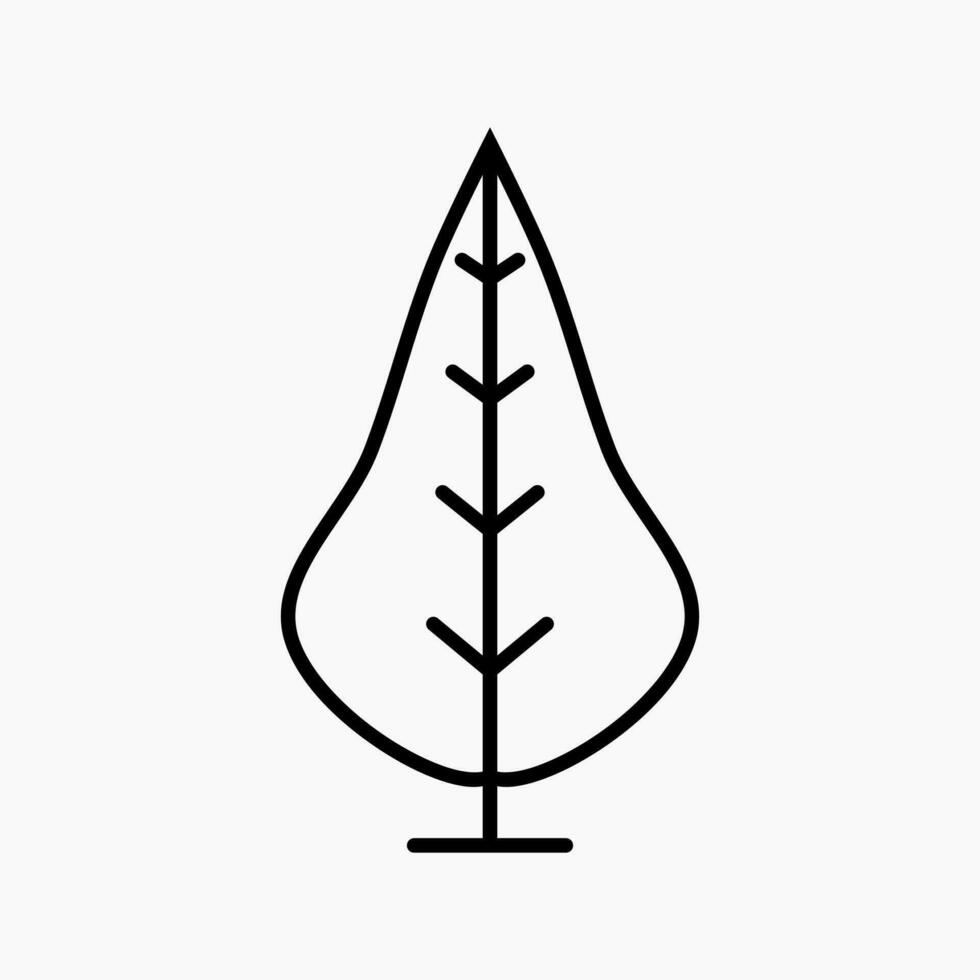 einfach und minimalistisch Baum Illustration vektor