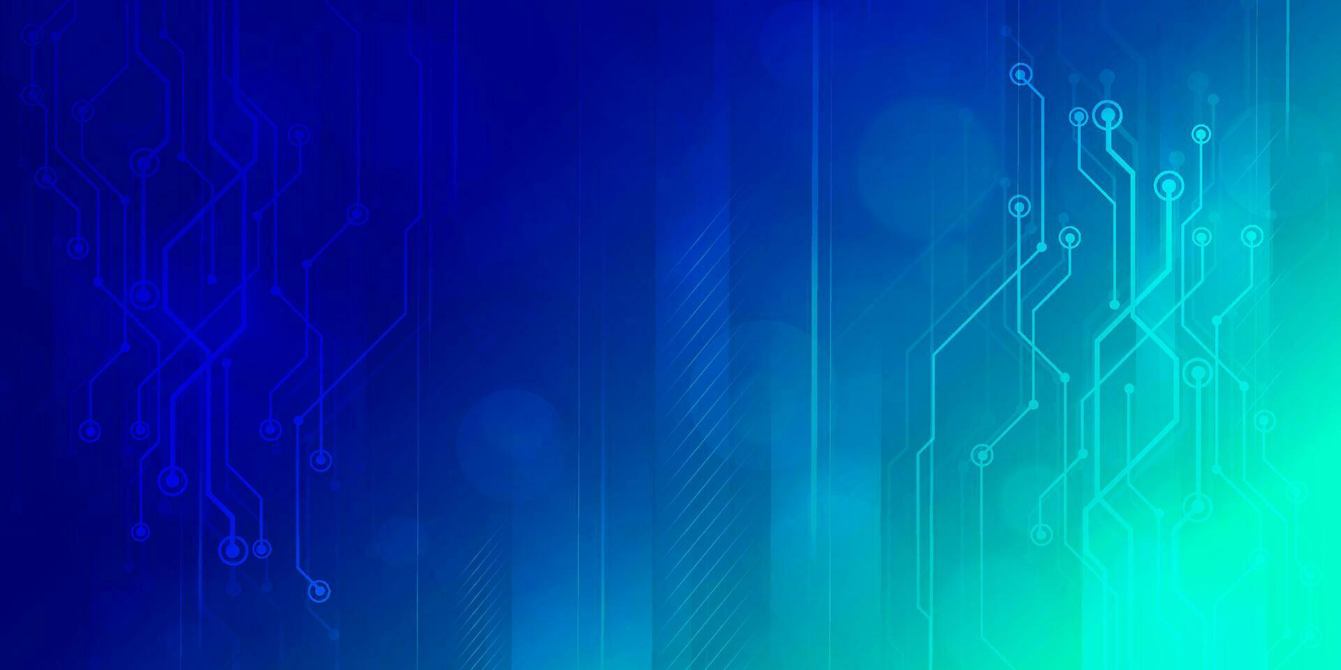 Digital Technologie Geschwindigkeit verbinden Blau Grün Hintergrund, Cyber Nano Information, abstrakt Kommunikation, Innovation Zukunft Technik Daten, Internet Netzwerk Verbindung, ai groß Daten, Linie Punkt Illustration vektor