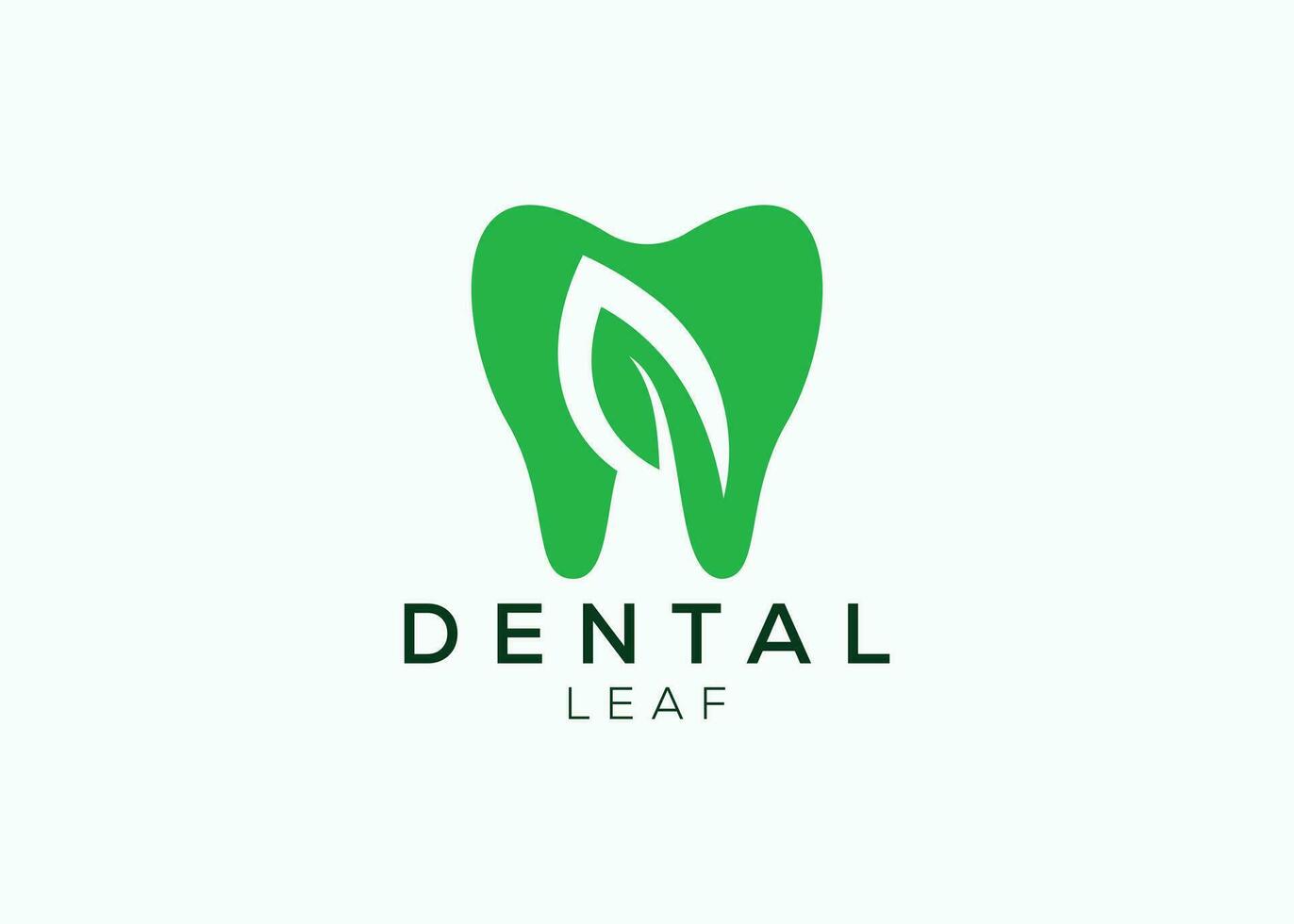 Dental Blatt Logo Design Vektor Vorlage. natürlich Dental Vektor Logo