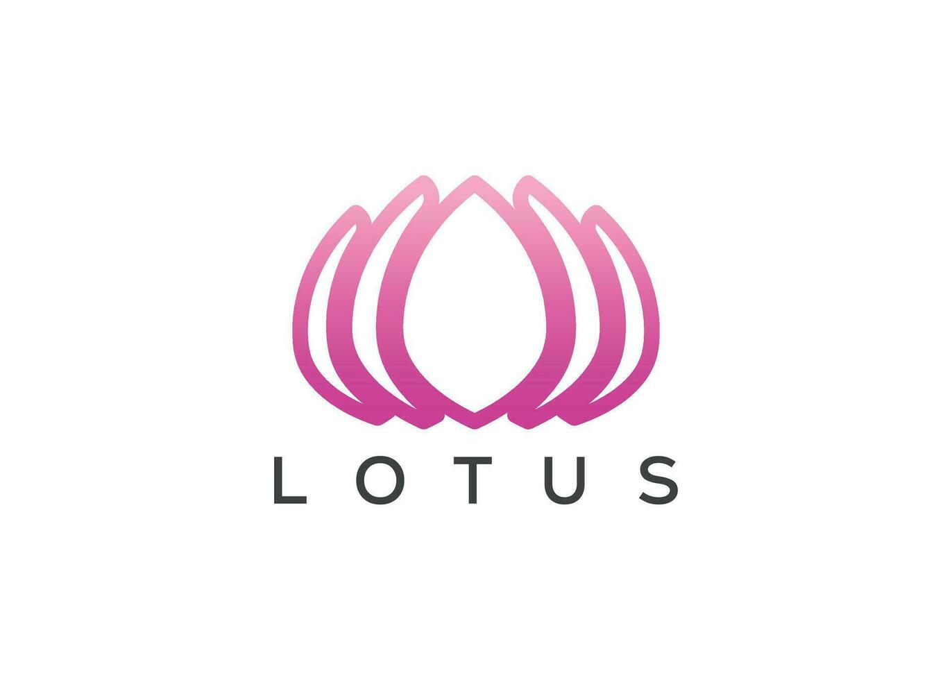 lotus blomma vektor logotyp design