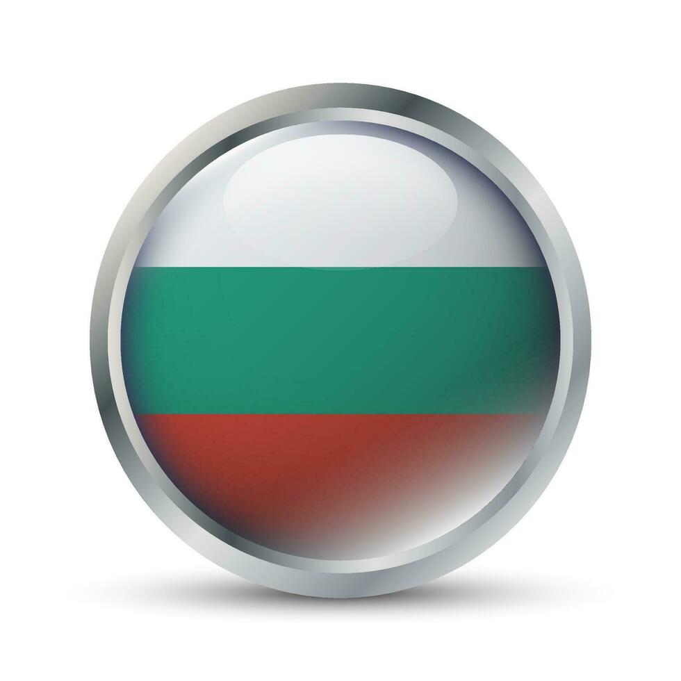 bulgarien flagga 3d bricka illustration vektor