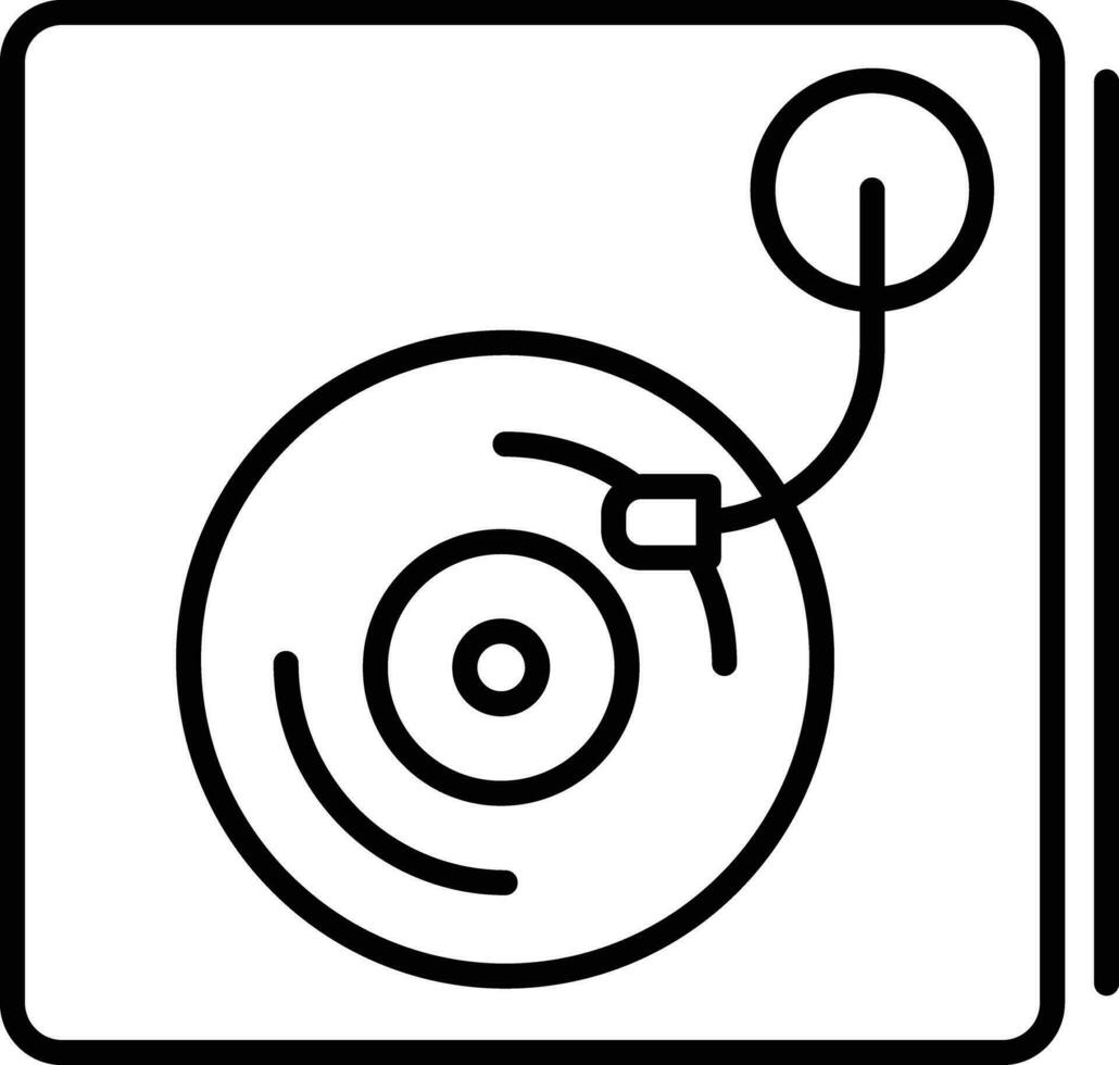 Musik- Spieler Gliederung Vektor Illustration Symbol