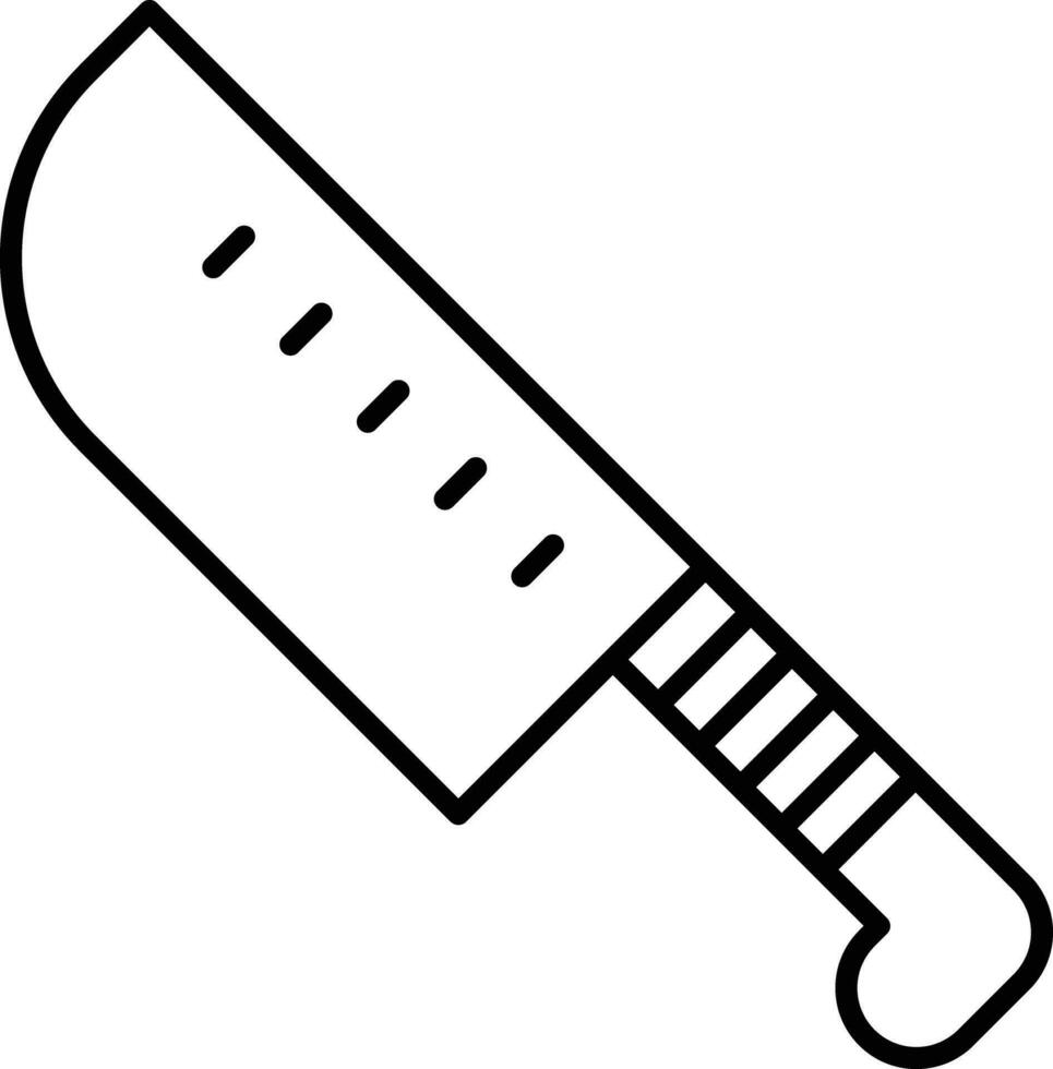 kök kniv översikt vektor illustration ikon
