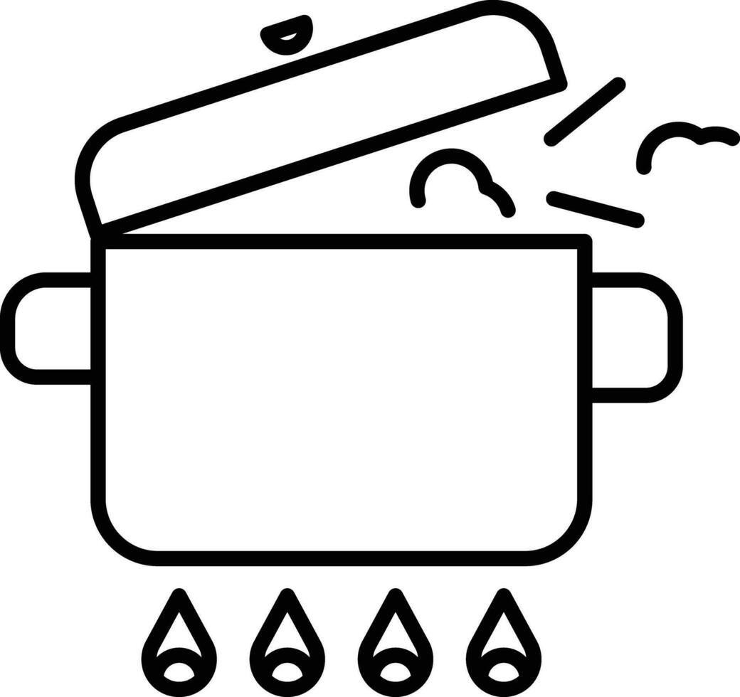 Kochen Gliederung Vektor Illustration Symbol