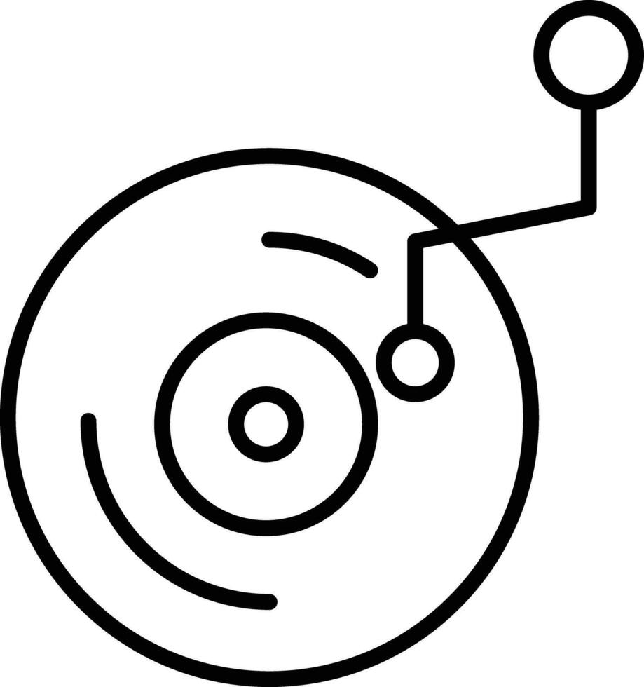 abspielen Musik- Gliederung Vektor Illustration Symbol