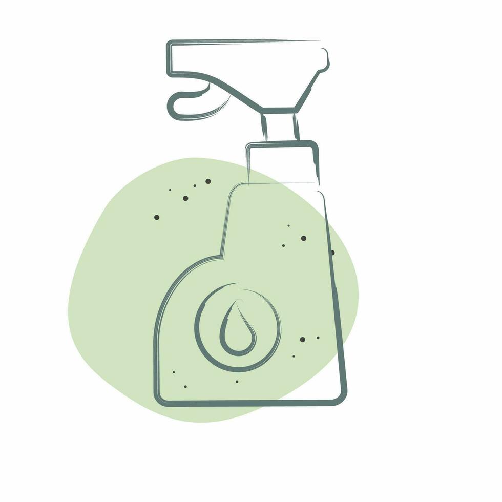 ikon kemi. relaterad till tvätt symbol. Färg fläck stil. enkel design redigerbar. enkel illustration vektor