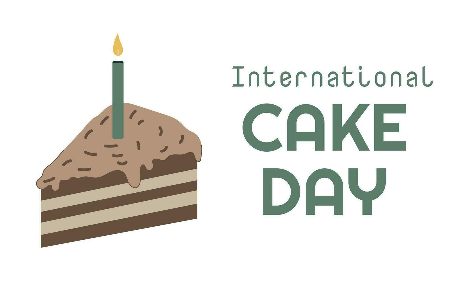 International Kuchen Tag Vektor Illustration. geeignet zum Gruß Karte, Poster und Banner.