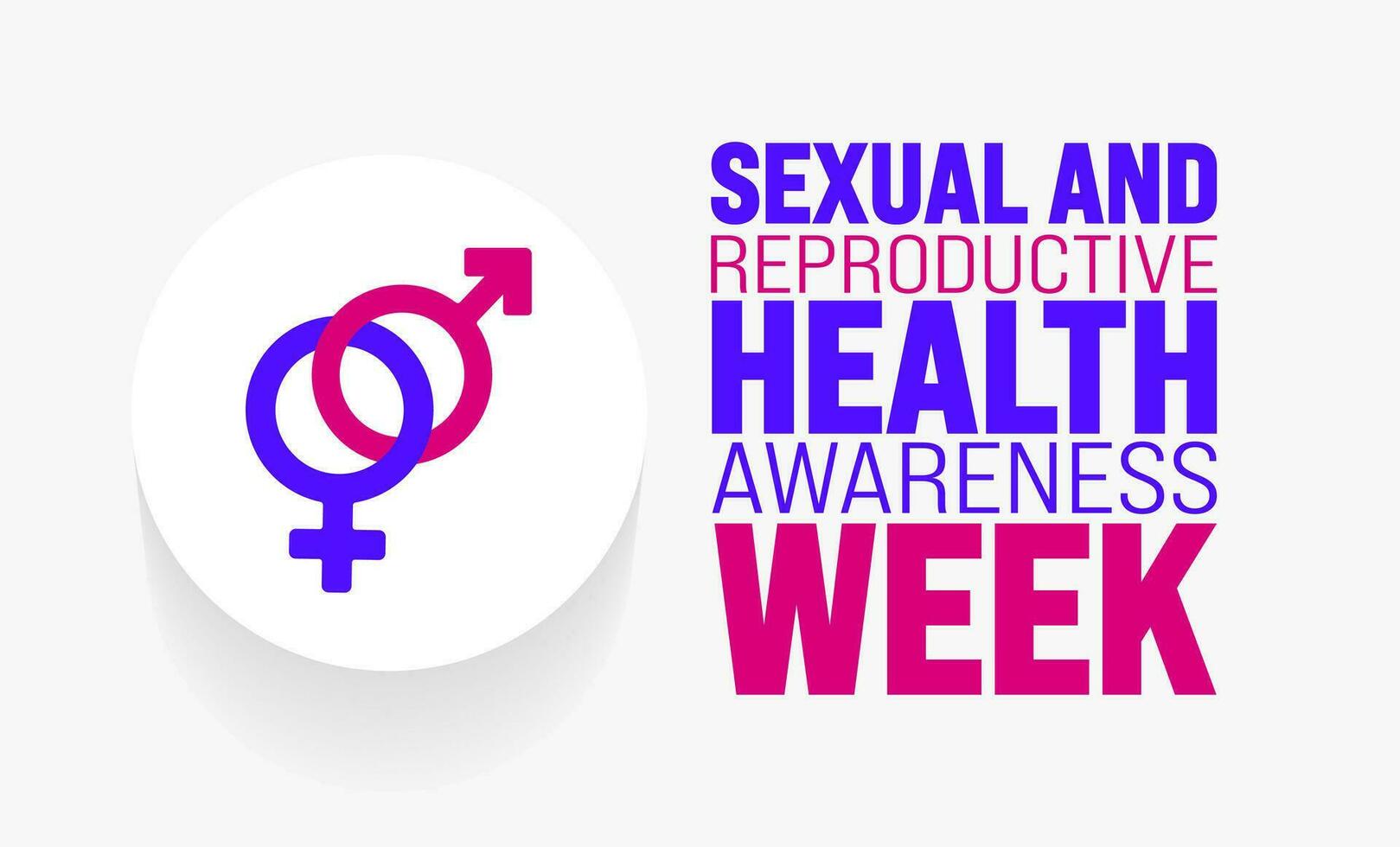 februari är sexuell och reproduktiv hälsa medvetenhet vecka bakgrund mall. Semester begrepp. bakgrund, baner, plakat, kort, och affisch design mall med text inskrift och standard Färg. vektor