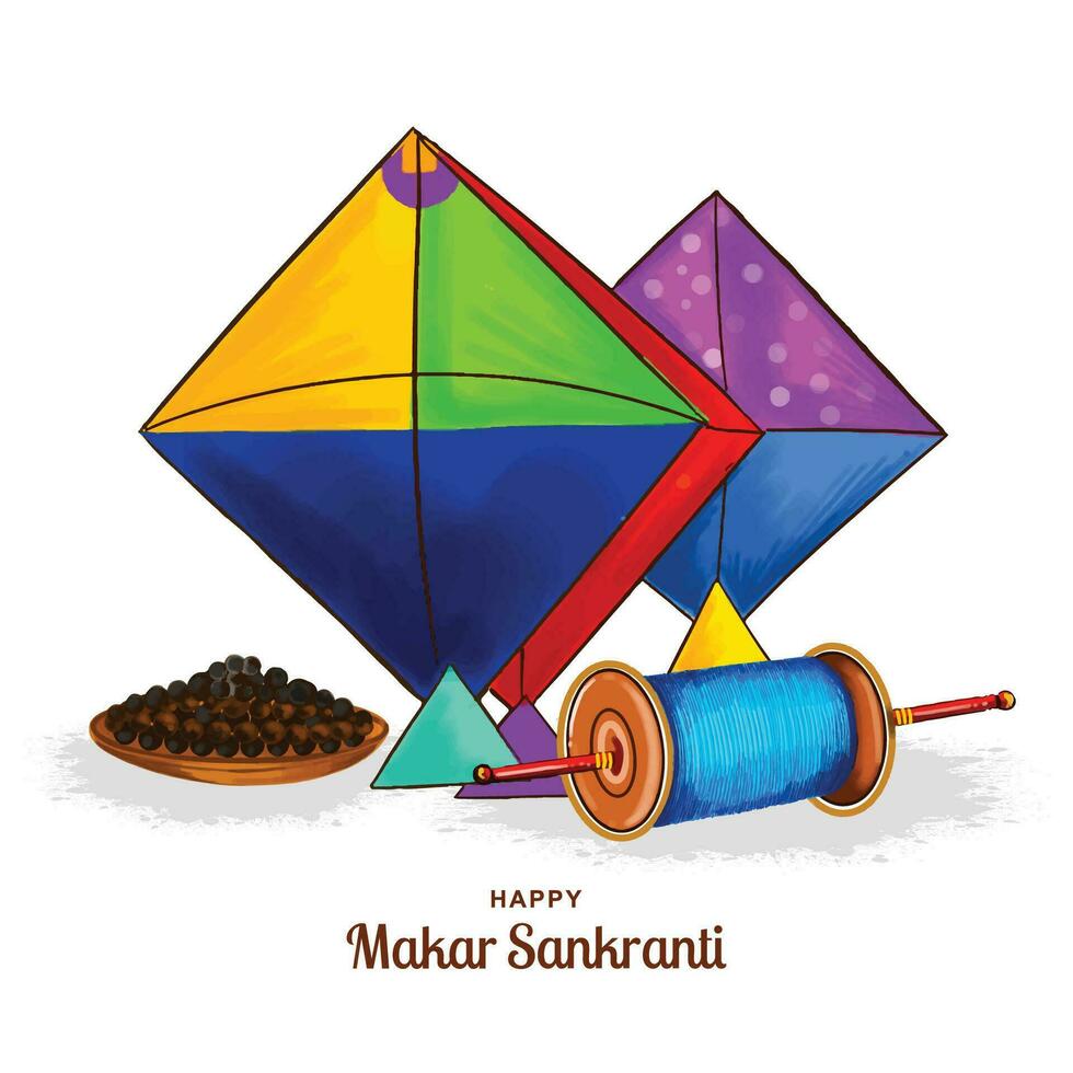 Happy Makar Sankranti Urlaub Indien Festival Hintergrund vektor