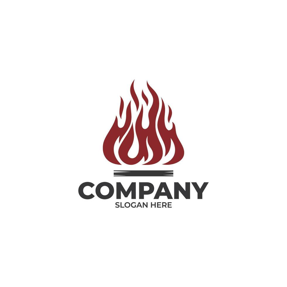 silhuett av brand flamma logotyp design mall vektor