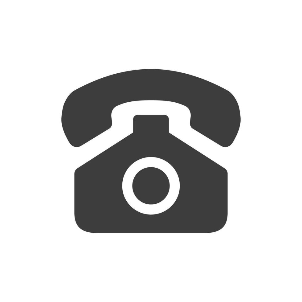 Telefon eben schwarz Symbol Vektor Illustration