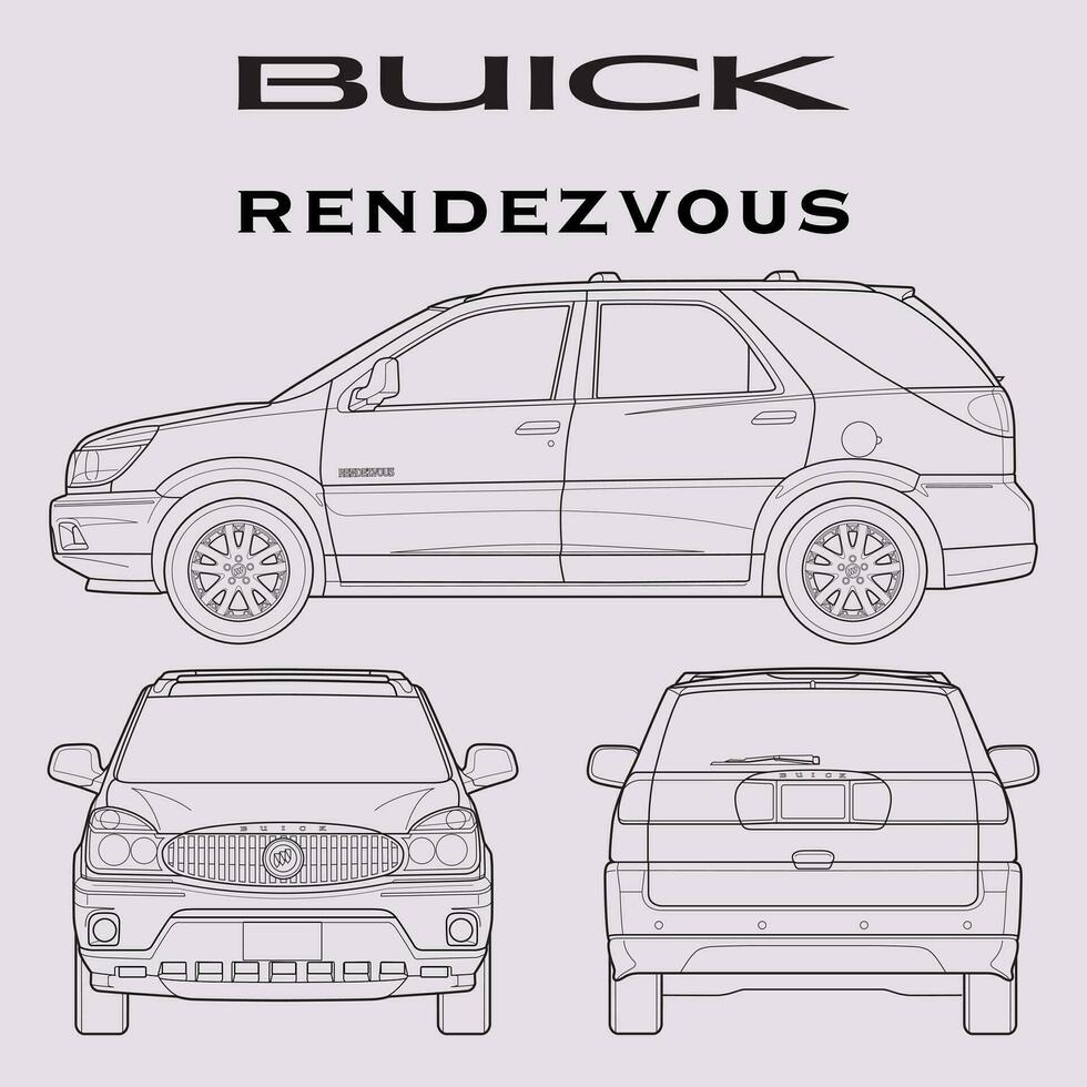 2006 Buick Rendezvous Auto Entwurf vektor
