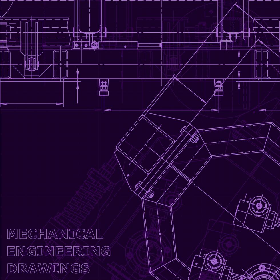 Blaupause, Skizze. Vektor-Engineering-Illustration vektor