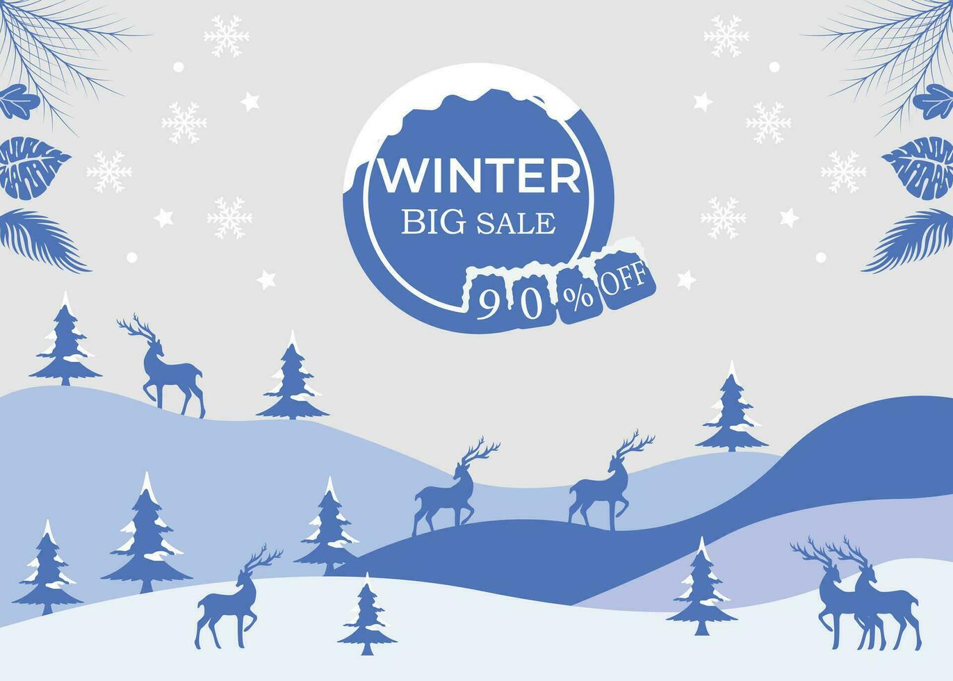 Winter Hintergrund Poster Banner Vorlage Design minimalistisch Design vektor