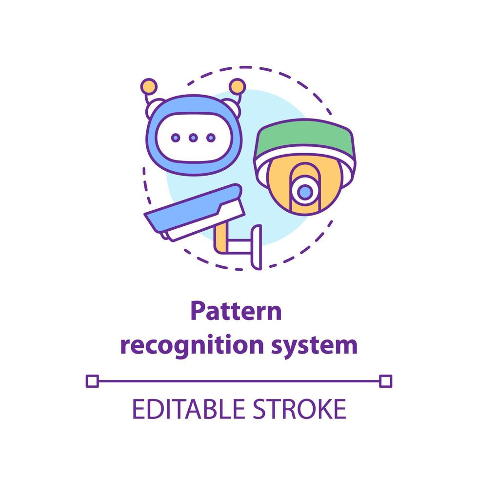 Symbol für das Konzept des Mustererkennungssystems vektor