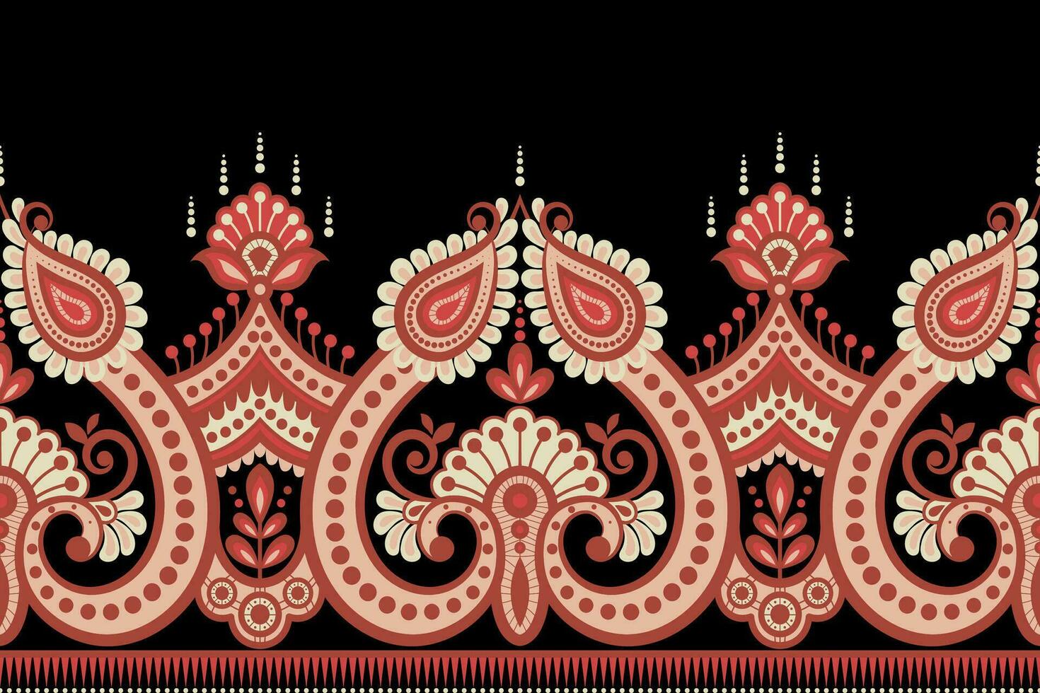 blommig sömlös bakgrund geometrisk etnisk orientalisk ikat sömlös mönster traditionell design för bakgrund, matta, tapeter, kläder, inslagning, batik, tyg, vektor illustration broderi stil.