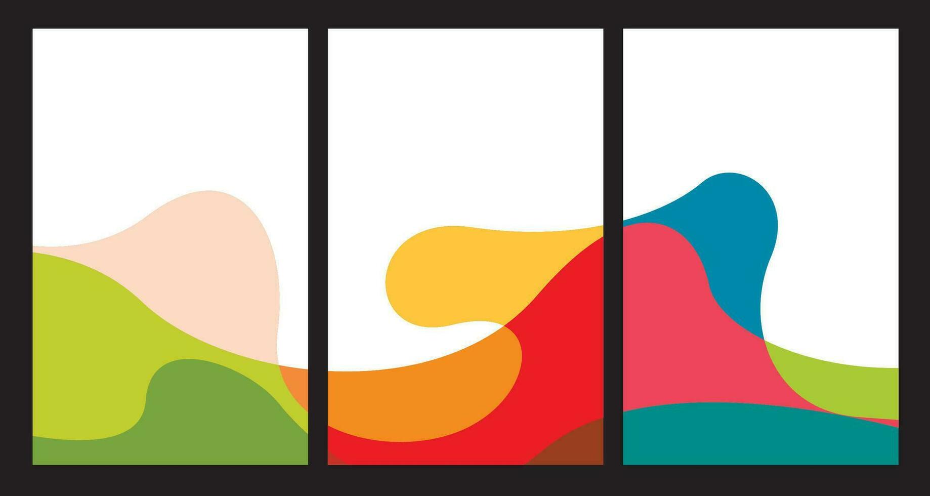 färgrik abstrakt vätska minimalistisk sommar bakgrund festival vektor baner