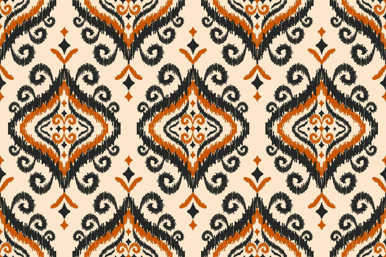 ethnisches ikat-nahtloses muster im stammes-. Aztekischer geometrischer ethnischer Ornamentdruck. Ikat-Musterstil. vektor