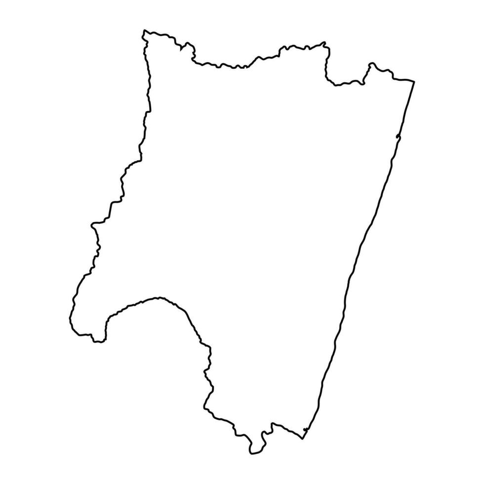 fianarantsoa Provinz Karte, administrative Aufteilung von Madagaskar. Vektor Illustration.