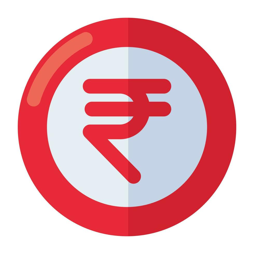 en kreativ design ikon av rupee mynt vektor