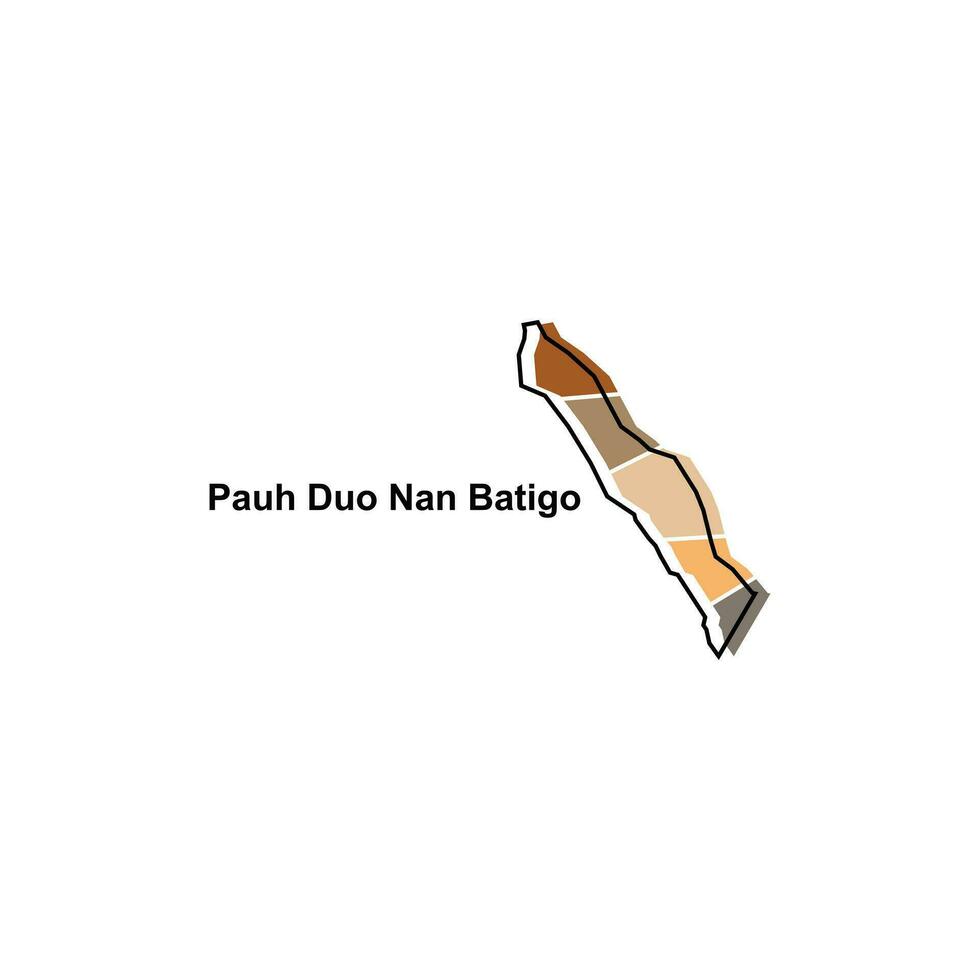 Karte Stadt von pauh Duo nan batigo modern Umriss, hoch detailliert Vektor Illustration Design Vorlage, geeignet zum Ihre Unternehmen