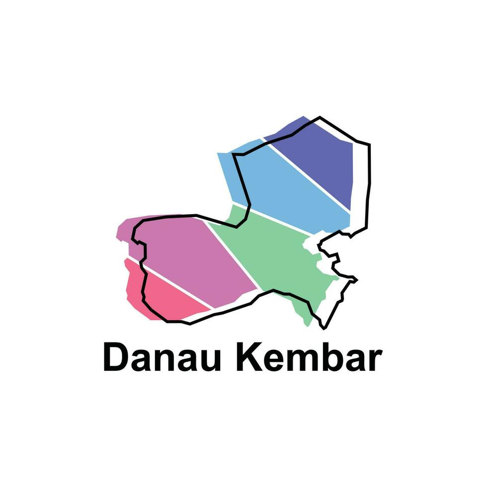 Karte Stadt von danau kembar modern Umriss, hoch detailliert Vektor Illustration Design Vorlage, geeignet zum Ihre Unternehmen