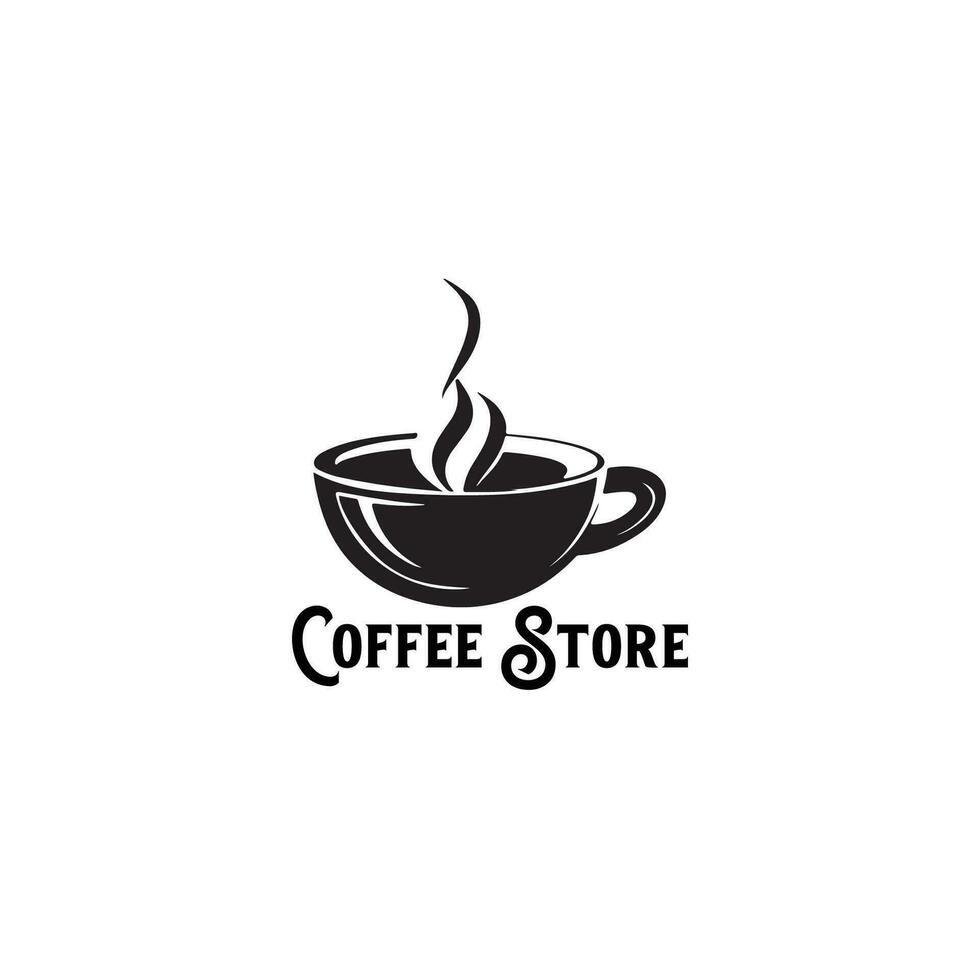 Jahrgang Kaffee Geschäft Logo Vorlage vektor