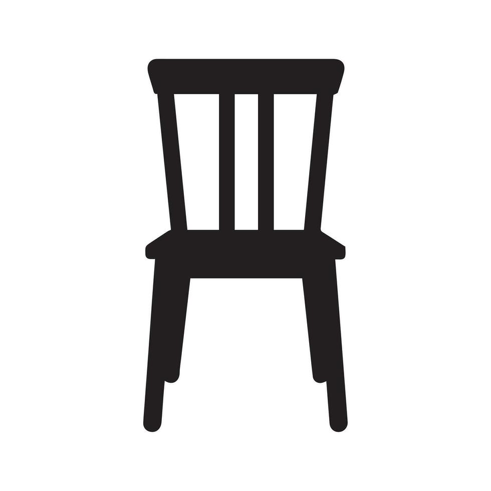 Stuhl Symbol.Vektor Abbildung.isoliert auf Weiß Hintergrund. vektor
